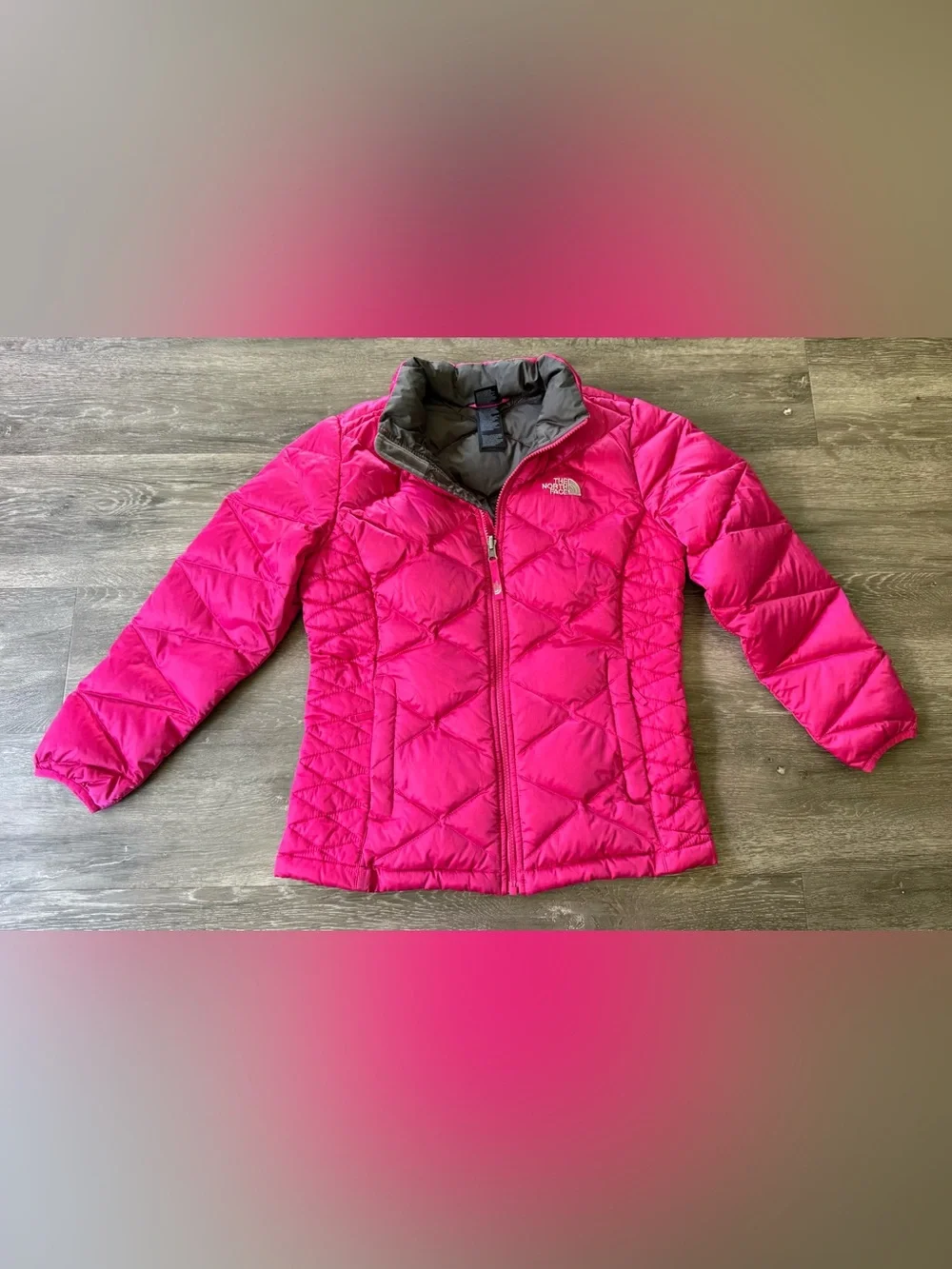 The North Face Girls' Pink Insulated Jacket sz L 14/16